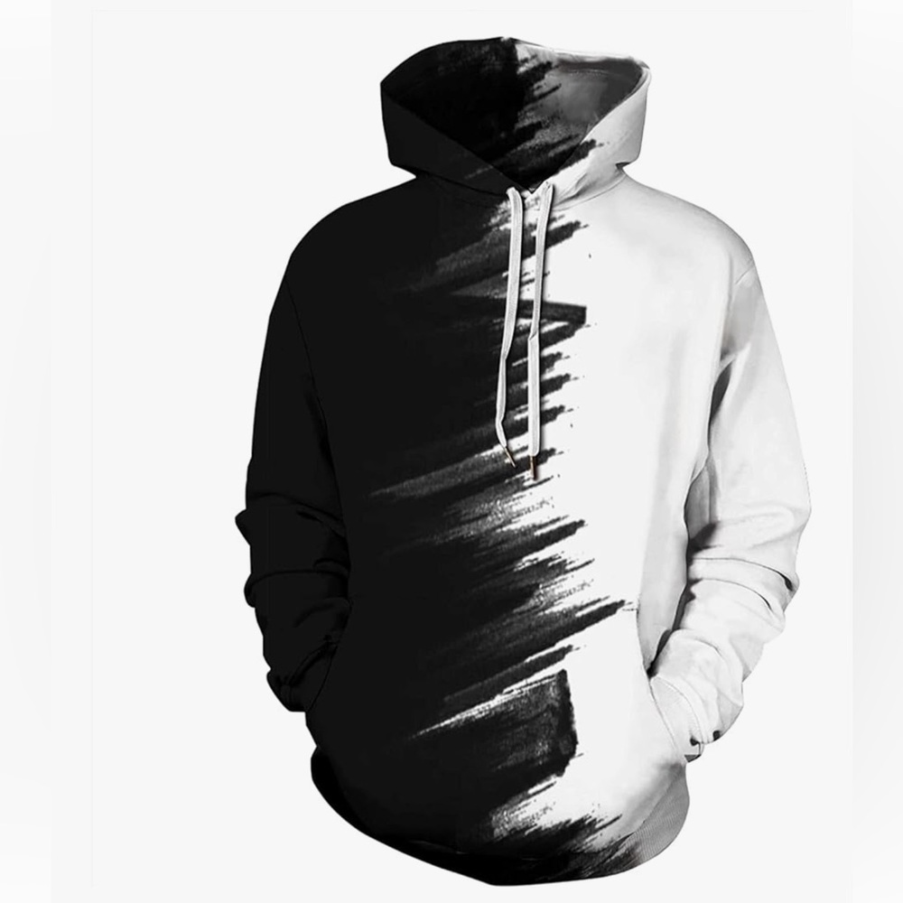 Unisex Hoodies 3D Print Galaxy Pullover Hoodie with Big Pockets.